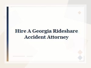 Hiring a Georgia Rideshare Accident Attorney for Uber Claims